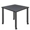 Regency Kee Mobile Tables, 36 W, 36 L, 29 H, Wood, Metal Top, Grey TBMC3636GYBK - alternate 1
